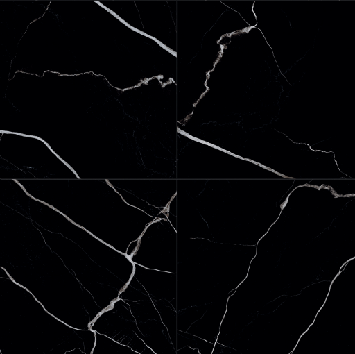Marble effect porcelain tiles, in Matt finish and several sizes and shapes.
