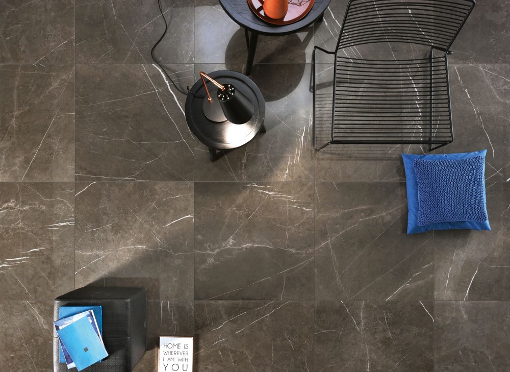 Grey Marble Effect Porcelain Floor Tiles IvySpace