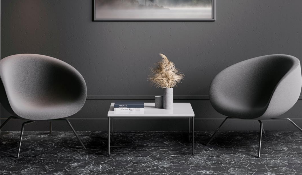 Marmol Dec Black Marble Effect Living Room Ivyspace