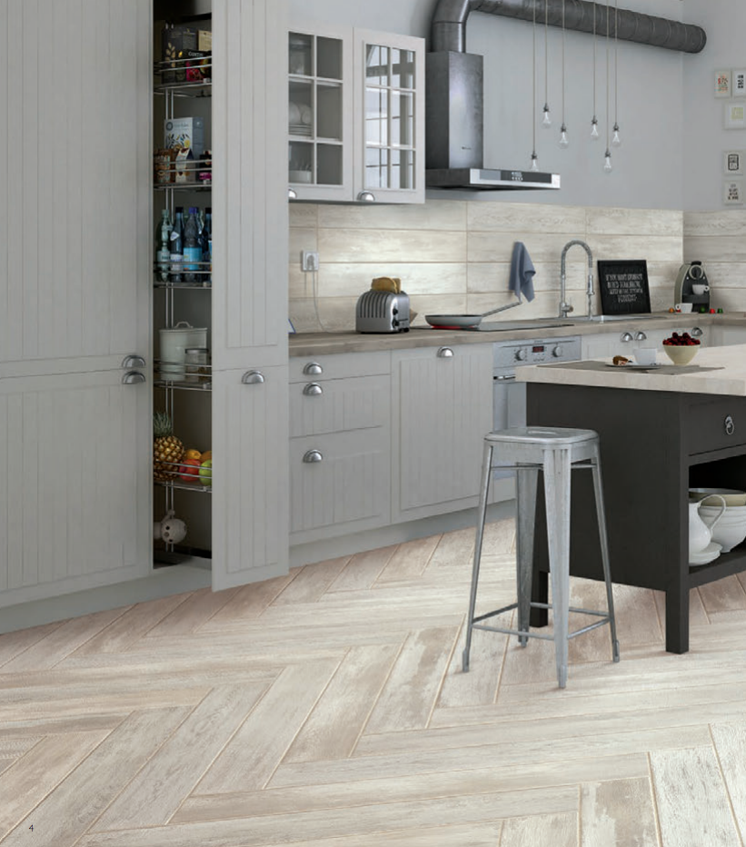 Tahoe White Wood Matt Effect kitchen Ivyspace