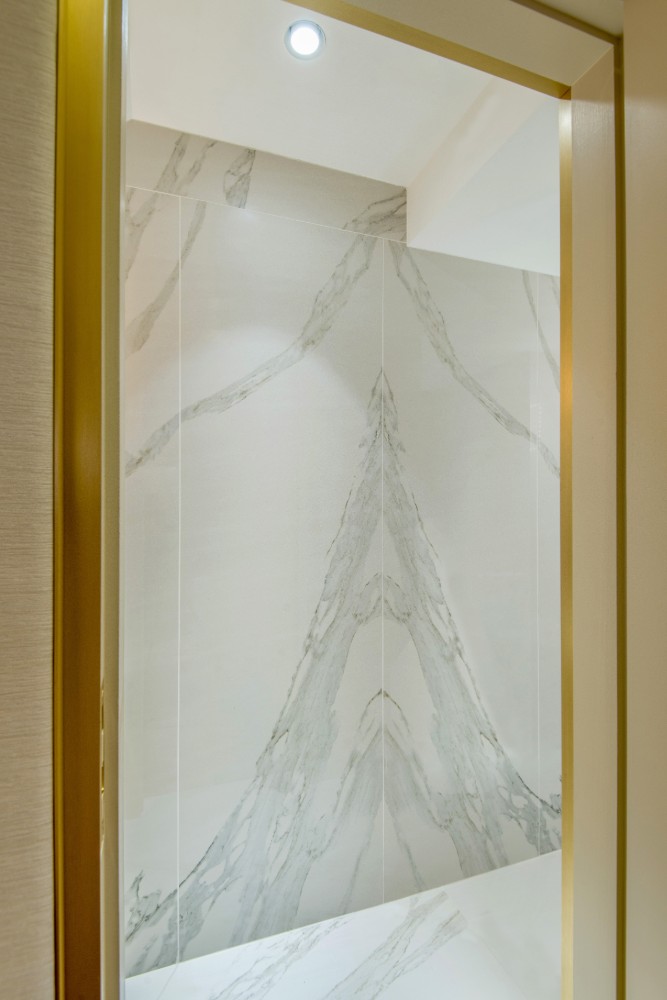 Calacatta Oro Marble Effect Porcelain Tiles Bathroom Ivyspace