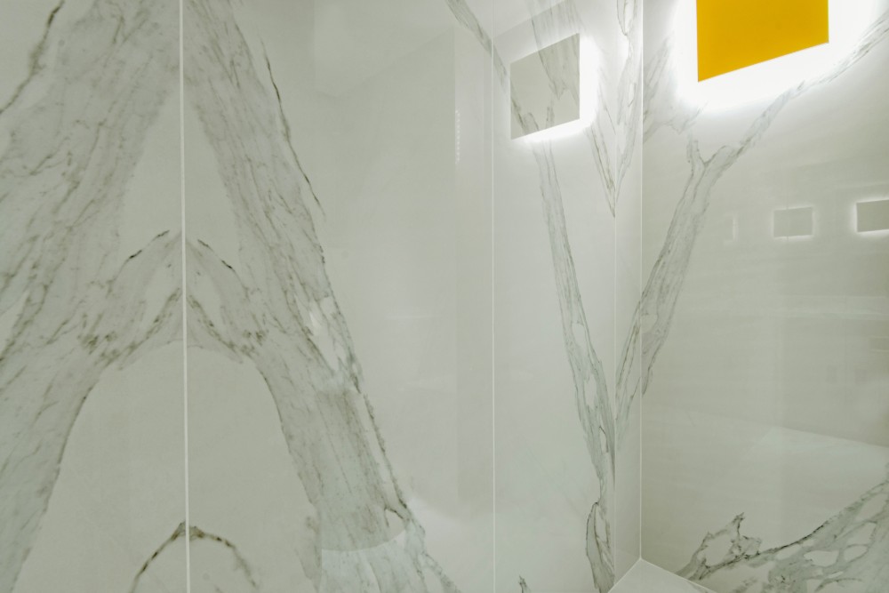 Calacatta Oro Marble Effect Porcelain Tiles Bathroom Ivyspace