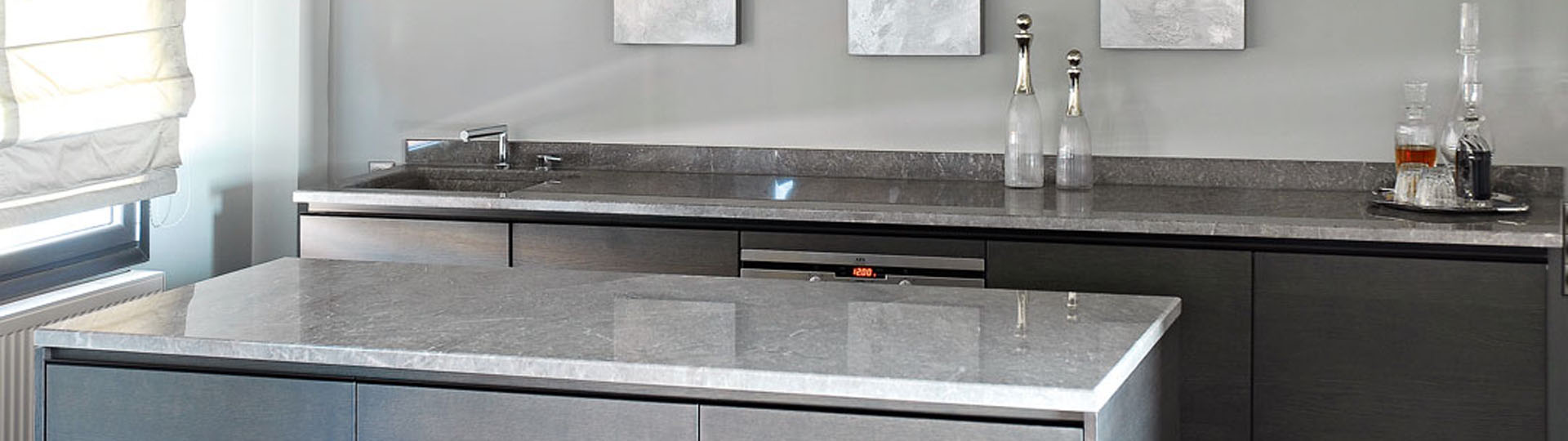 Alive Grey Marble Kitchen Ivyspace