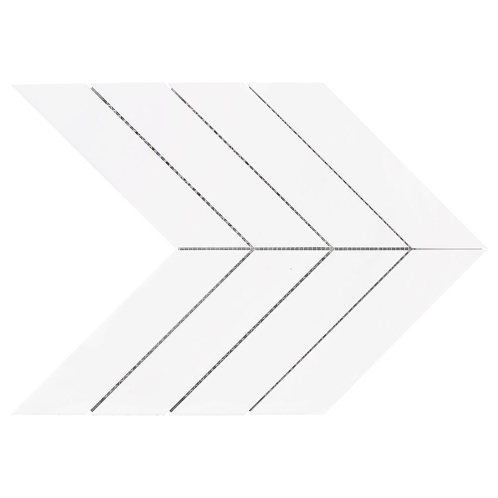 Chevron Thassos White Pure Marble Ivyspace