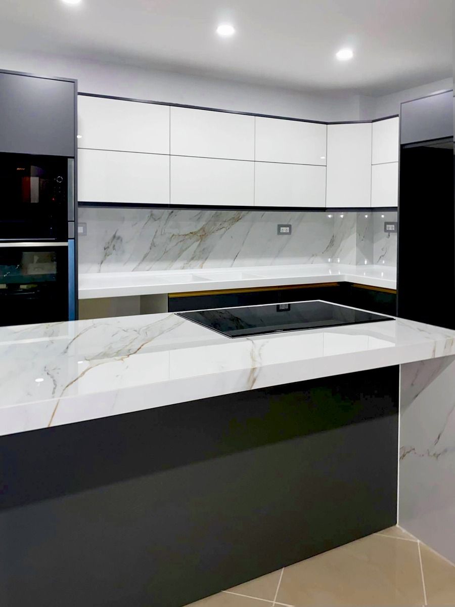 Borghini Ice Marble Effect Slabs Kitchen Worktop IvySpace