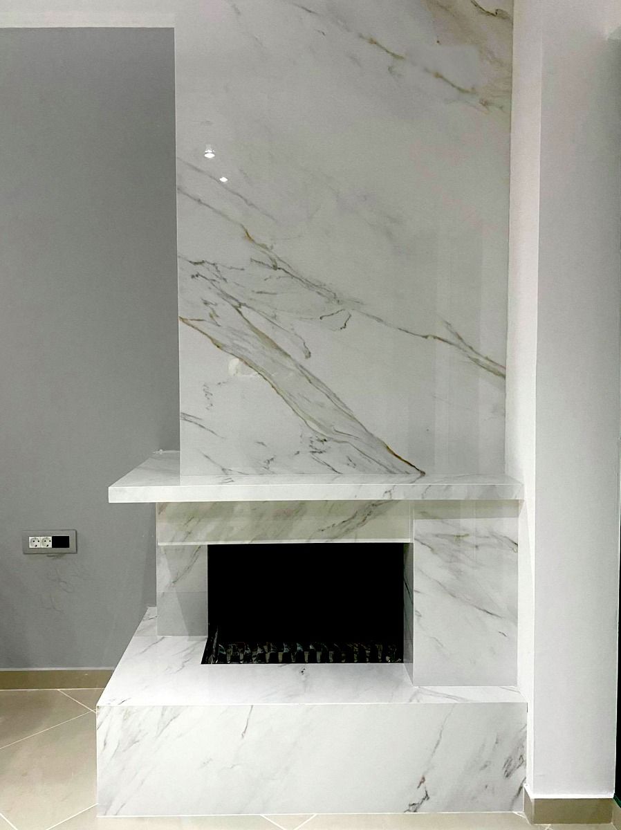 Borghini Ice Slabs Fireplace IvySpace