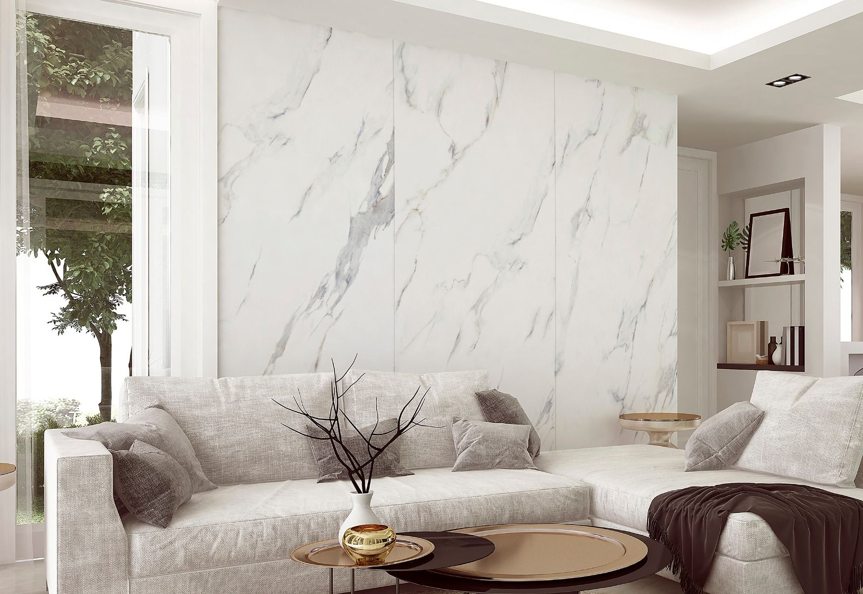 White/Grey-PorcelainTile-Marble Effect-IvySpace-Product