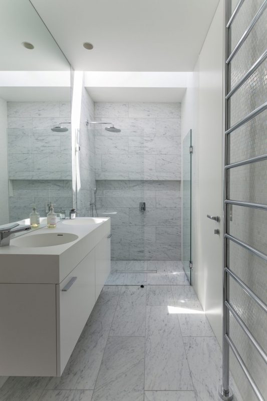 Carrara White Marble Shower Room IvySpace