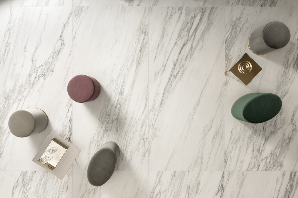 big size floor porcelain tiles Carrara Premium from IvySpace