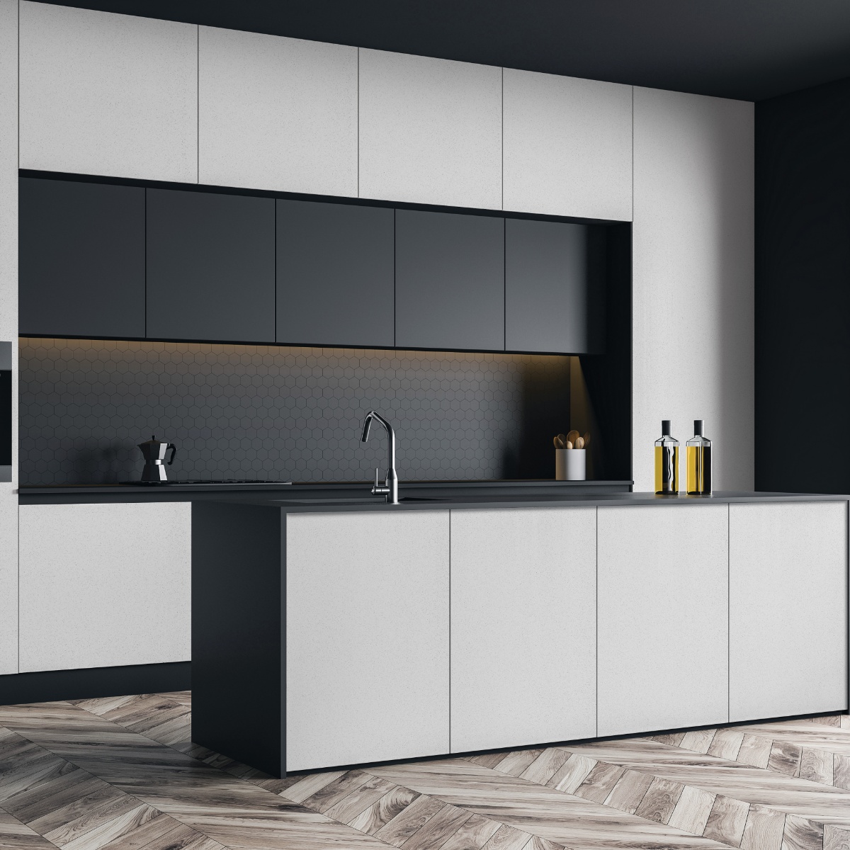 Crystal White Porcelain Worktops Tiles Kitchen IvySpace