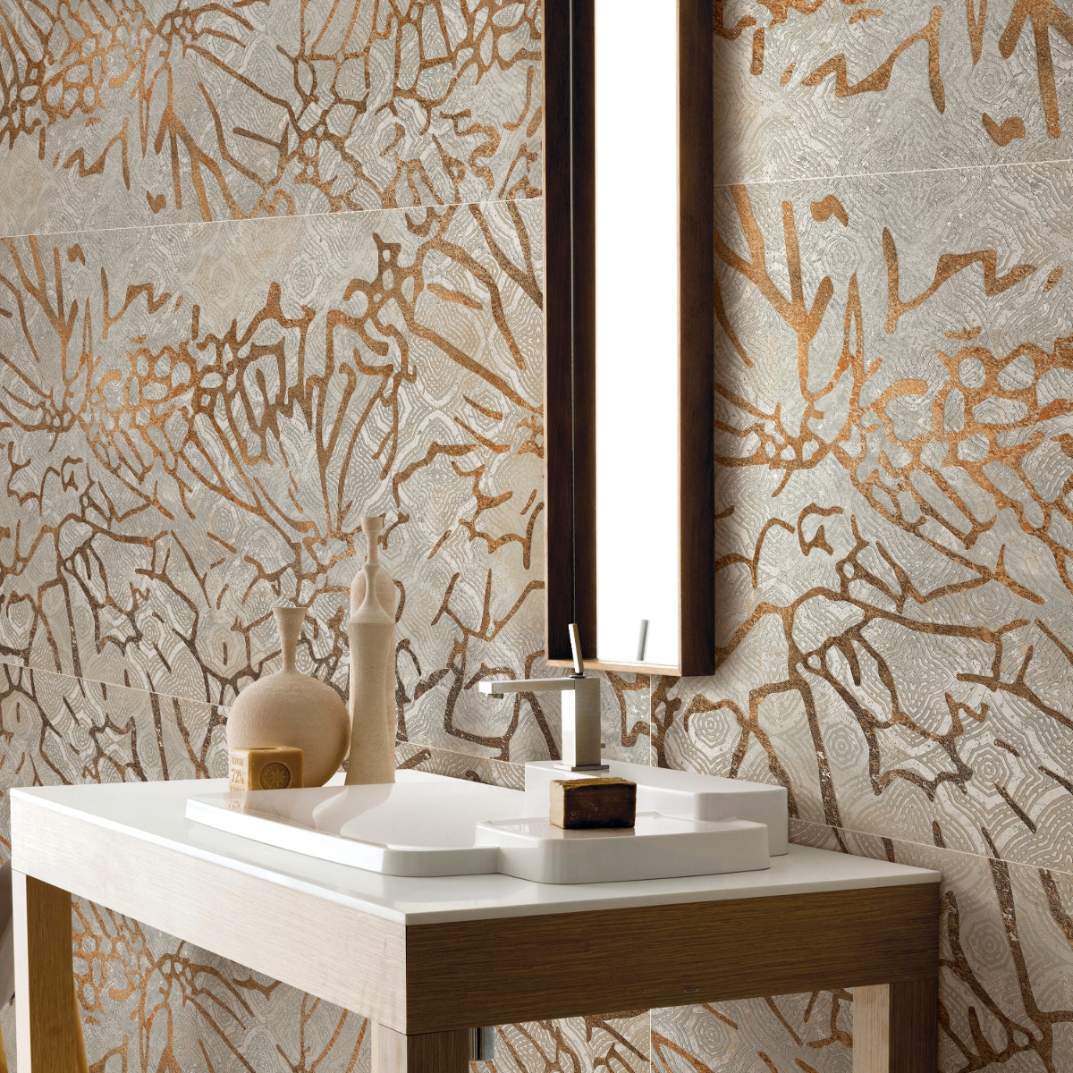 Goldust Brown Porcelain Tiles Bathroom Ivyspace
