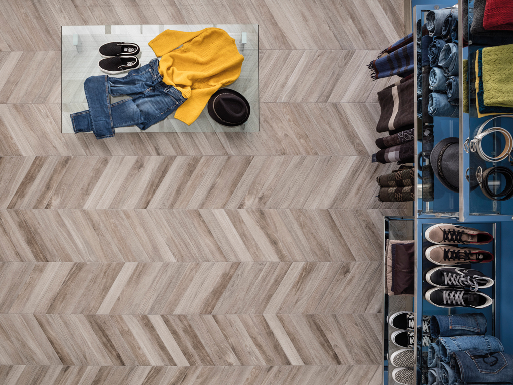 Vintage Grey Wood effect porcelain tiles Ivyspace