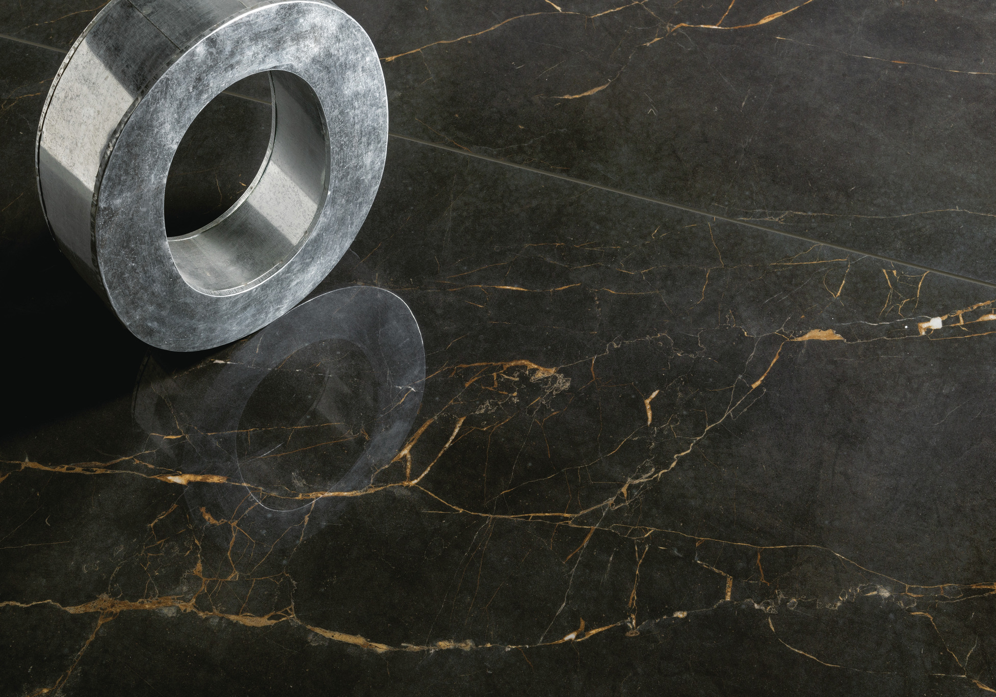 Black Galaxy With Gold Veins Marble Effect Ivyspace
