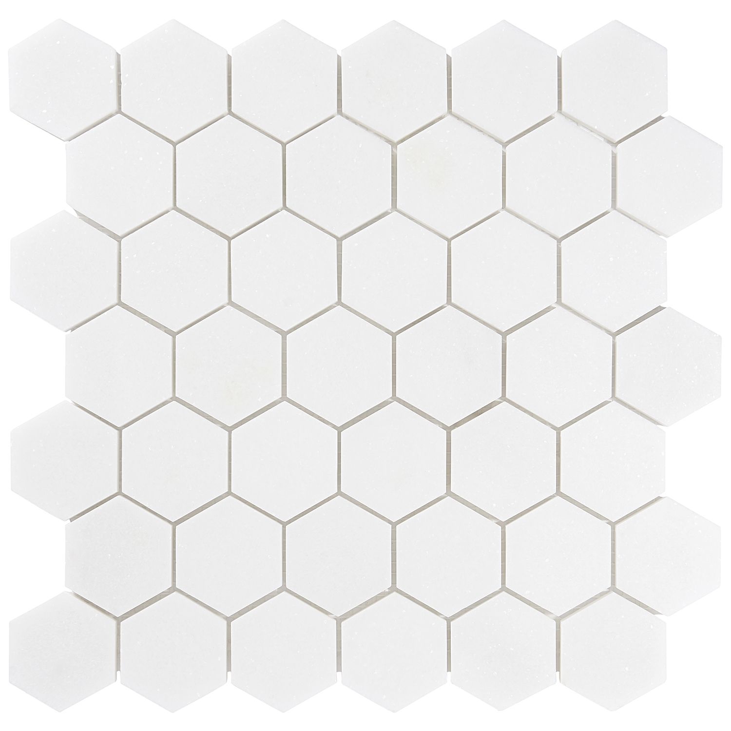 Hexagon Thassos White Marble Ivyspace