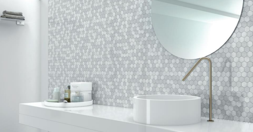 Hexagon Zebrino Grey Wall Ivyspace