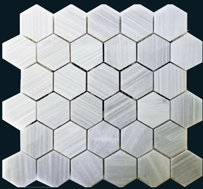 Hexagon Zebrino Grey Wall Ivyspace