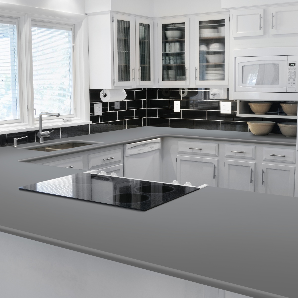 Larix Grey 800 x 2400mm Porcelain Worktops Tiles Kitchen IvySpace