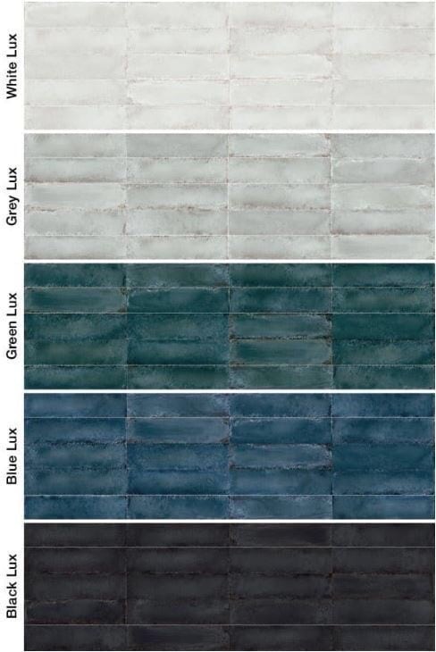 Metallic Brick Porcelain Tiles Collection IvySpace