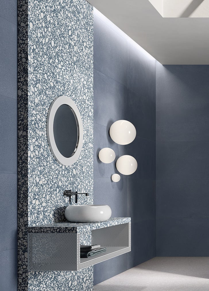 Blue Terrazzo Porcelain Wall Tiles IvySpace