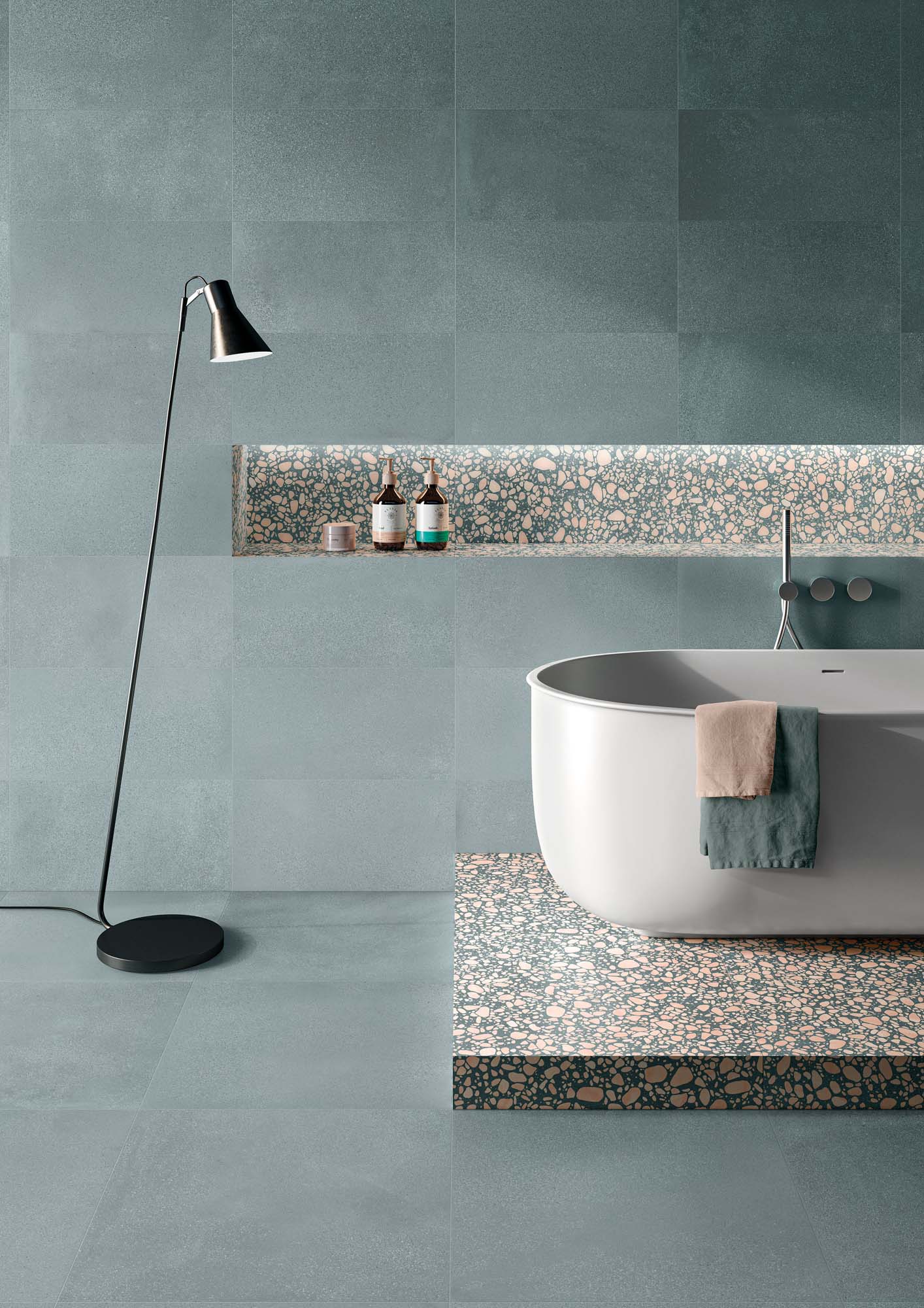 Green Terrazzo Porcelain Tiles IvySpace