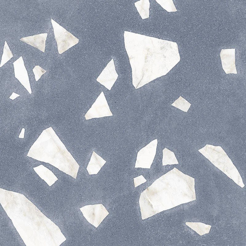 Blue Terrazzo Effect Porcelain Tiles IvySpace
