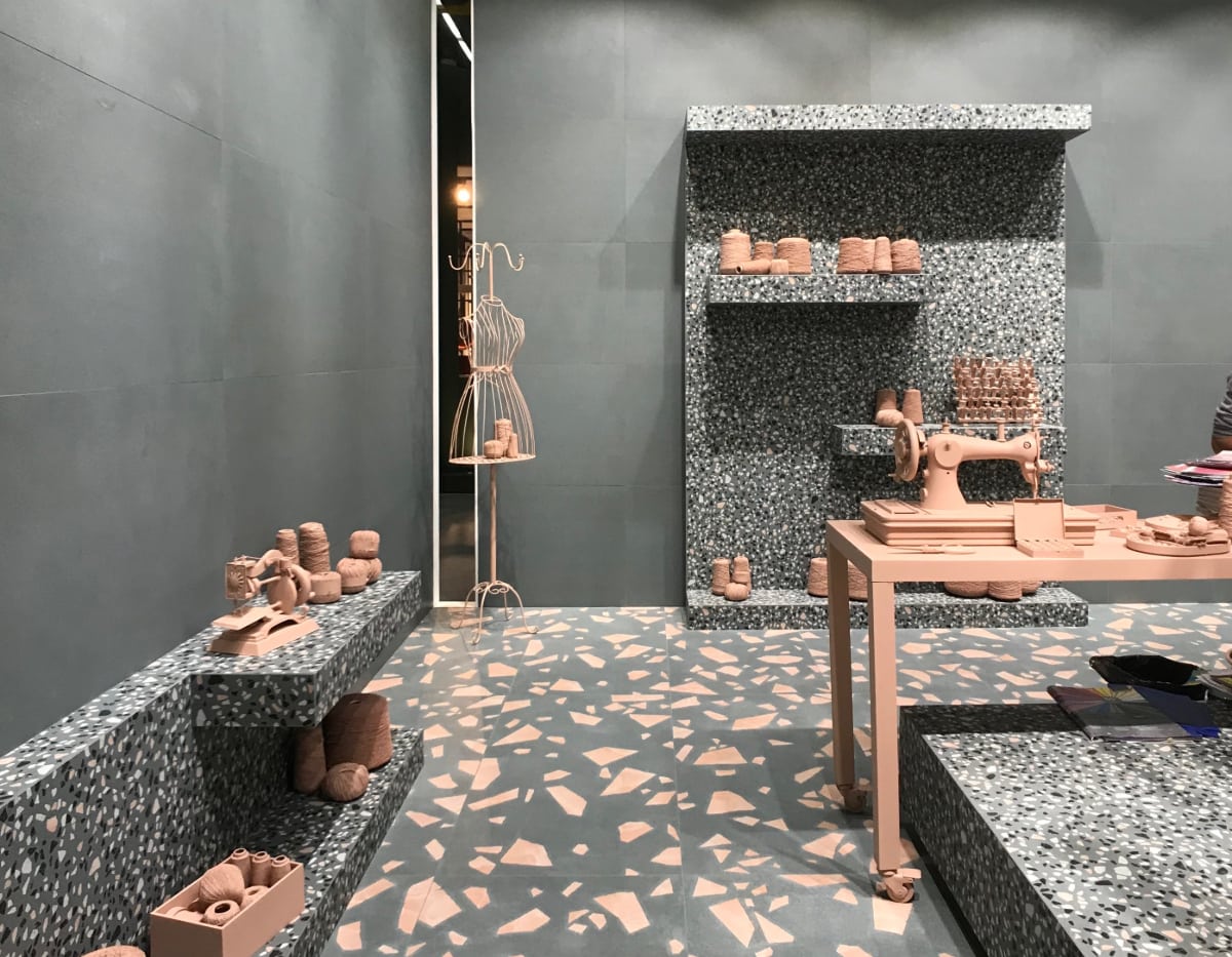 Green Terrazzo Porcelain Tiles IvySpace