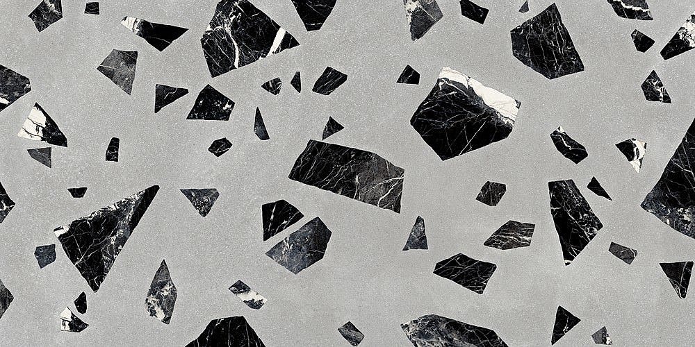 Grey and Black Terrazzo Porcelain Tiles IvySpace