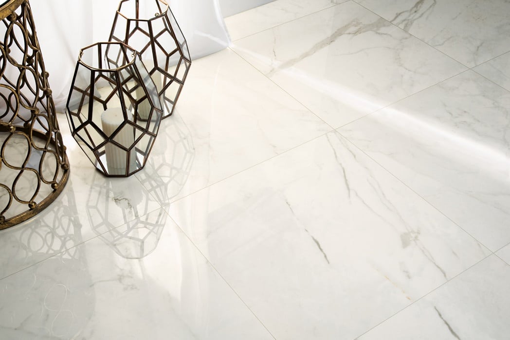 Palermo Grigio Marble Effect Porcelain Floor Tiles IvySpace