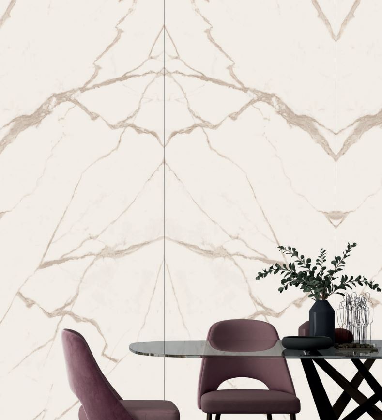 Calacatta Oro Porcelain Tiles Bookmatching IvySpace