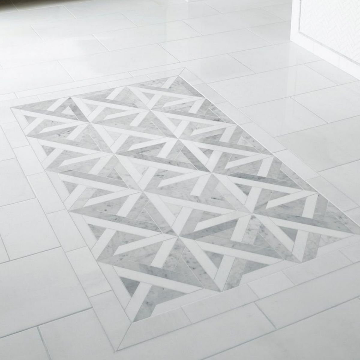 Parquet Diagonal Thassos Grey