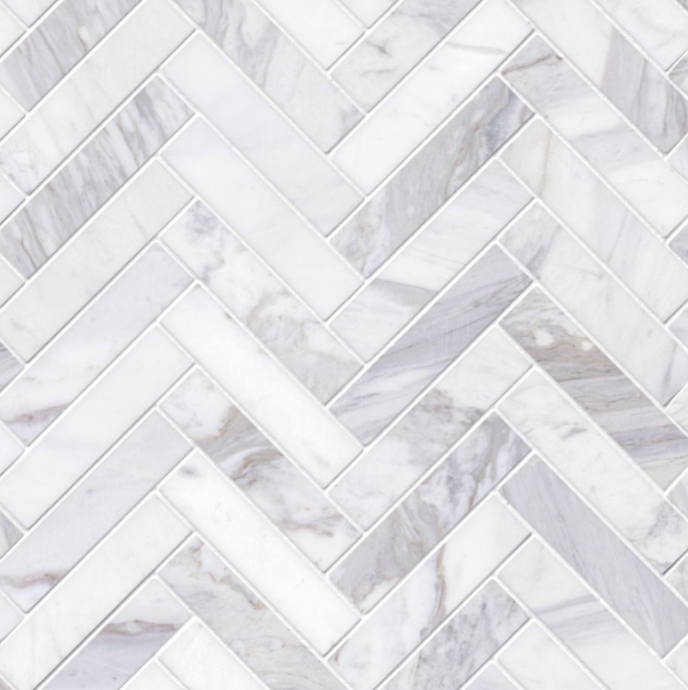 Herringbone Calacatta Cremo