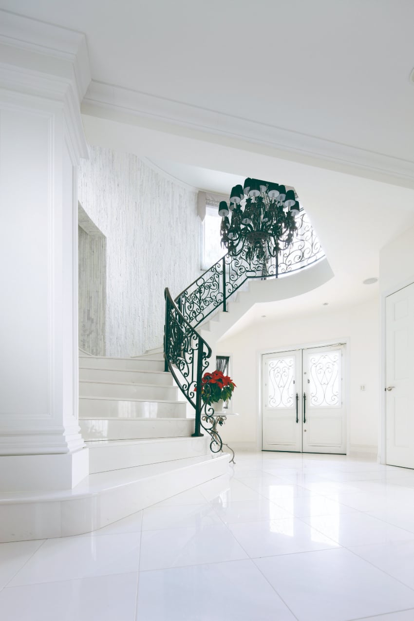 Sivec White Marble Tiles Stairs IvySpace
