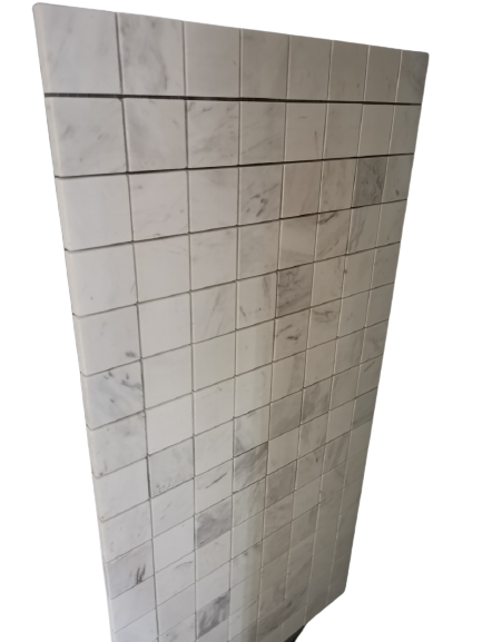 Square Volakas White/Gray Marble Mosaics Ivyspace