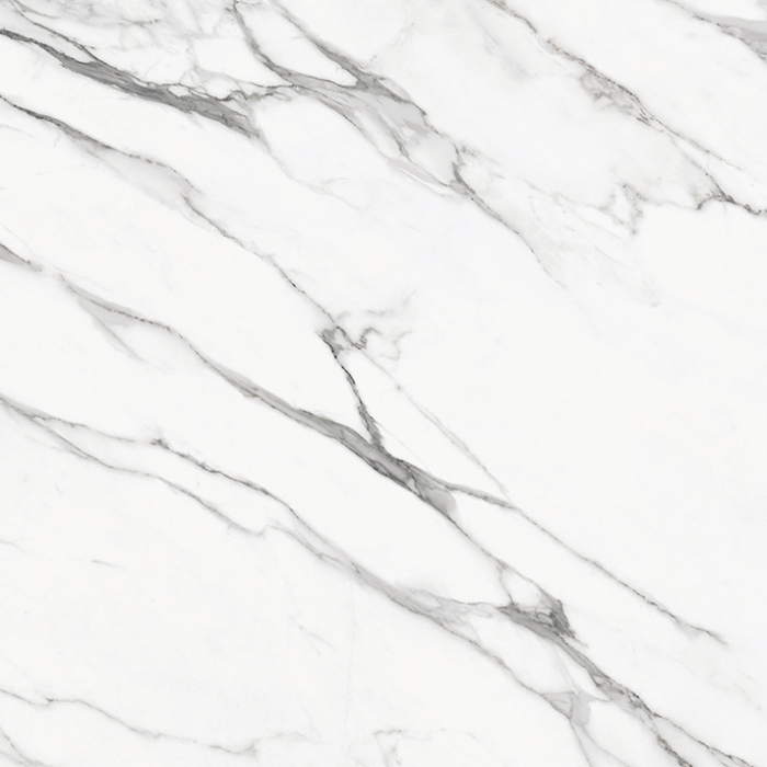 Statuario Michele Marble effect tiles, both in glossy and matt finish.