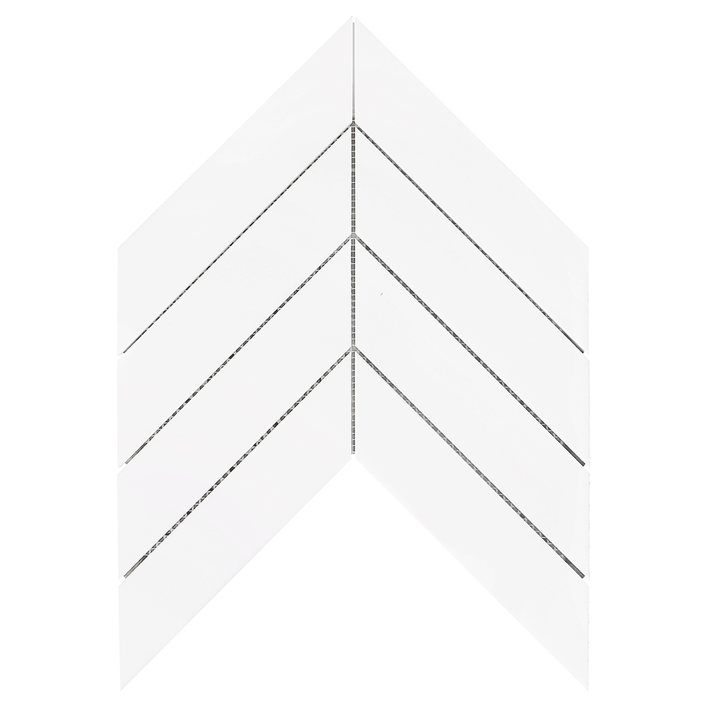 Chevron Thassos White Pure Marble Ivyspace