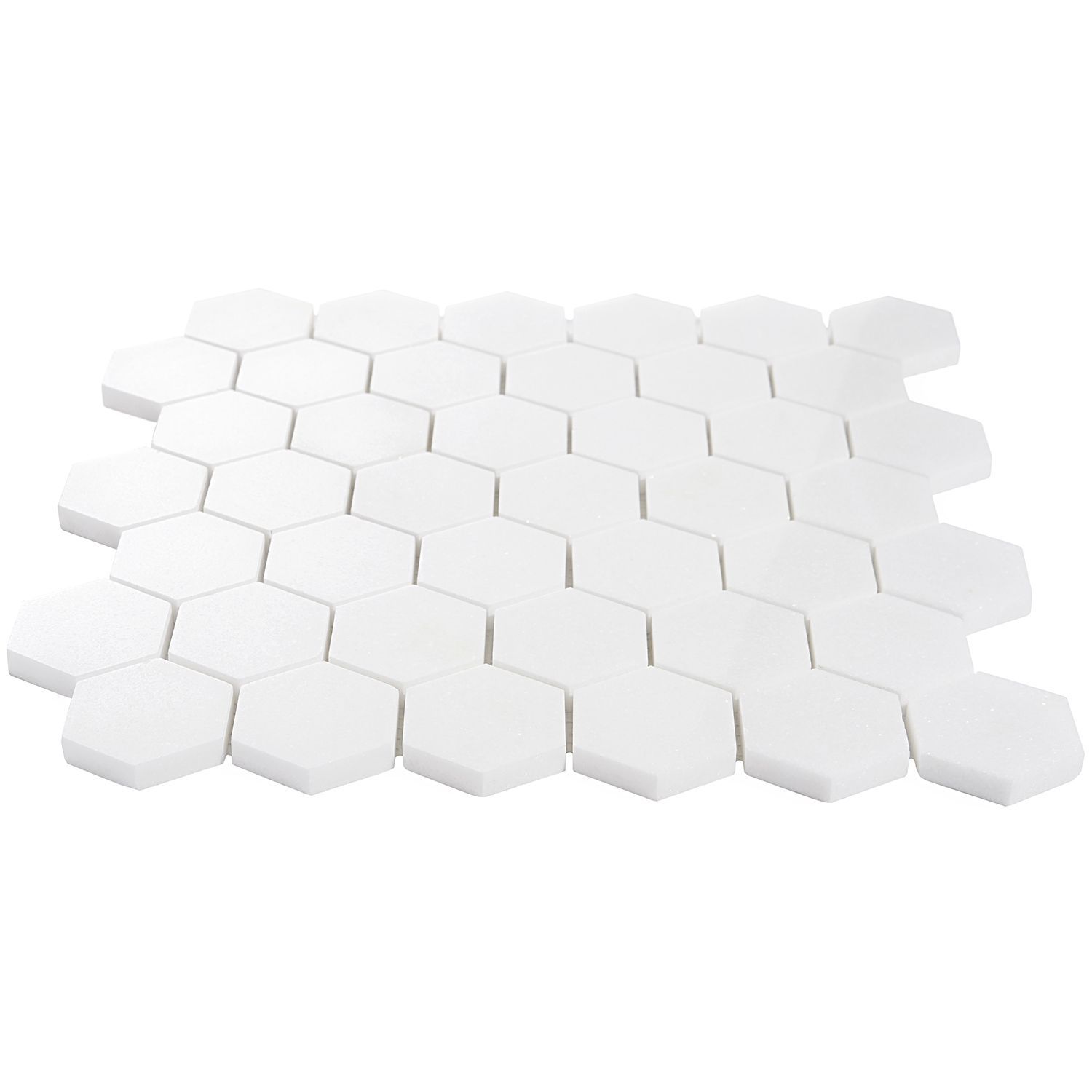 Hexagon Thassos White Marble Ivyspace