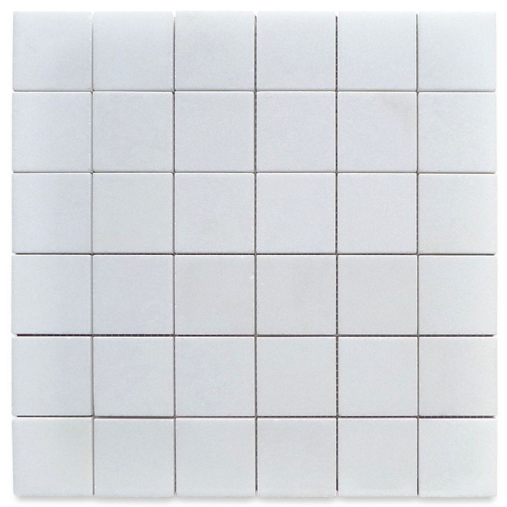 Square Thassos Pure White Marble Mosaics Ivyspace
