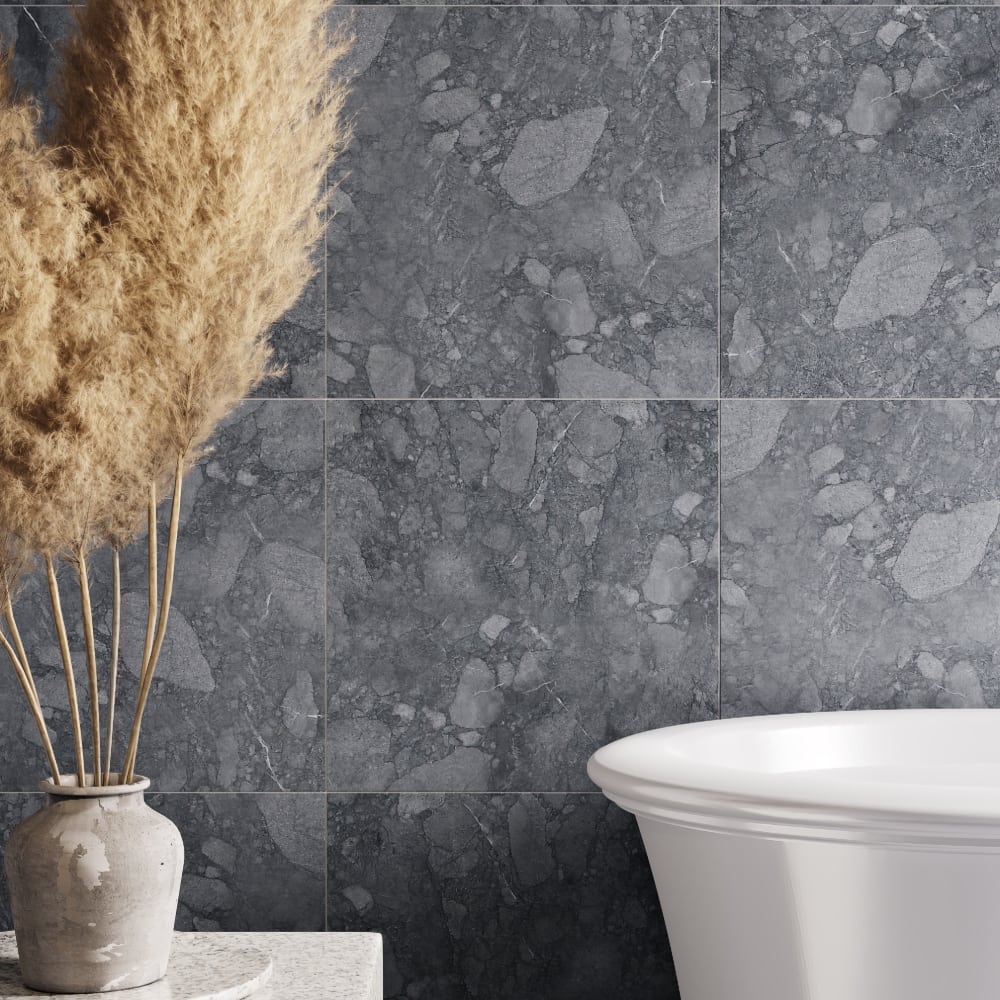 Vintage Grey Marble Bathroom Ivyspace