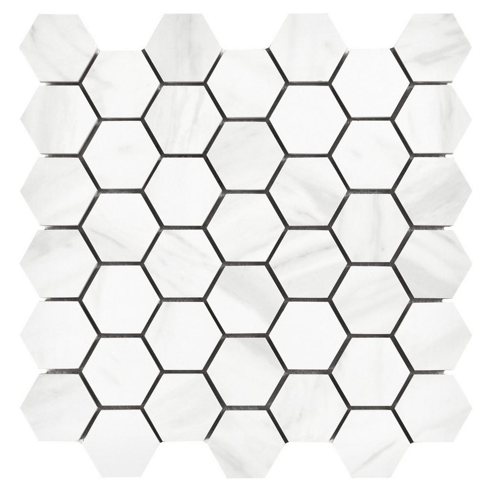 Hexagon Volakas White/Grey Ivyspace