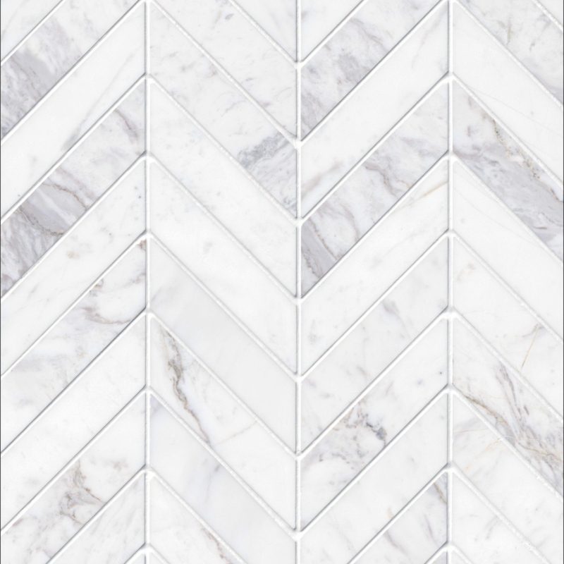 Chevron Calacatta Cremo